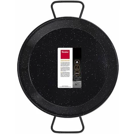 Metaltex - Padella In Acciaio Smaltato 3 Porzioni 28 Cm 6 Metaltex - Padella In Acciaio Smaltato 3 Porzioni 28 Cm - immagine 4