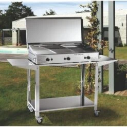 Barbecue Multipiastra Grill Plancha Trio 1/cover/M Duegas+ Gas E Metano -Barbecue Forniture Negozio 90520219 4