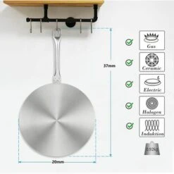 Adattatore Per Piano Cottura A Induzione Da 20 Cm Relè A Induzione Disco Diffusore Di Calore A Induzione Supporto Disco Per Piano Cottura A Induzione Acciaio Inossidabile (20 Cm) -Barbecue Forniture Negozio 91730534 5