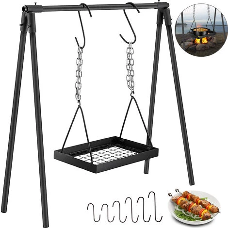 VEVOR Campeggio Cottura Falò, Appeso Griglia Girevole Supporto Stand 100x32x16cm Supporto Per Barbecue Esterno Telaio Girevole Per Barbecue Strum 3 VEVOR Campeggio Cottura Falò, Appeso Griglia Girevole Supporto Stand 100x32x16cm Supporto Per Barbecue Esterno Telaio Girevole Per Barbecue Strum
