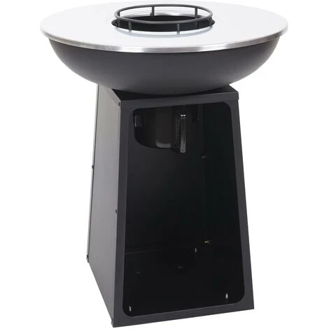 Barbecue BBQ Braciere Con Piastra Riscaldante HWC-K97 Acciaio Ø 66cm Nero 3 Barbecue BBQ Braciere Con Piastra Riscaldante HWC-K97 Acciaio Ø 66cm Nero