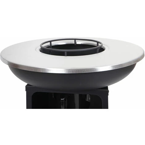 Barbecue BBQ Braciere Con Piastra Riscaldante HWC-K97 Acciaio Ø 66cm Nero 6 Barbecue BBQ Braciere Con Piastra Riscaldante HWC-K97 Acciaio Ø 66cm Nero - immagine 4