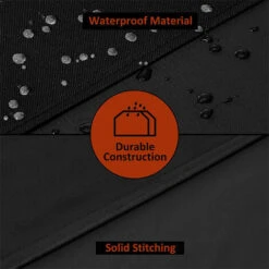 None Housses De Barbecue, Housse Étanche Avec Cordon De Serrage Et Boucle Pour Gril à Gaz, Grande Housse De BBQ D'Extérieur Pour Éviter La Neige, 170x61x117cm Noir -Barbecue Forniture Negozio 92960511 4