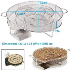 None Scatola Per Affumicatore Per GranuliScatola Per Affumicatura Color Argento 21x18x4,5 Cm -Barbecue Forniture Negozio 92976164 4