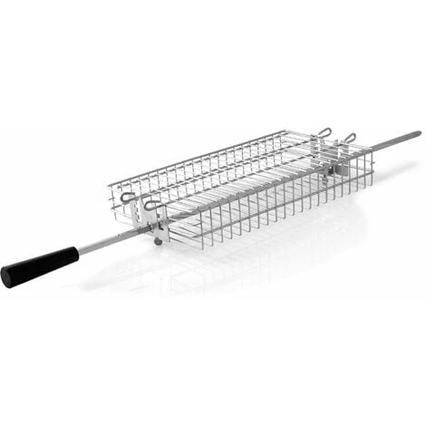 BBQ-Toro Cestello Per Griglia In Acciaio Inox Per Spiedo Rotante, Cestello Piatto Regolabile In Altezza 4 BBQ-Toro Cestello Per Griglia In Acciaio Inox Per Spiedo Rotante, Cestello Piatto Regolabile In Altezza - immagine 2