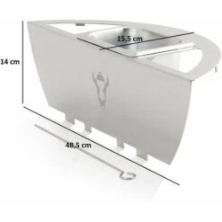 BBQ-Toro Premium Inserto Per Affumicatore In Acciaio Inox Midland Per Griglia A Bollitore Ã˜ 57 Cm -Barbecue Forniture Negozio 94789695 2