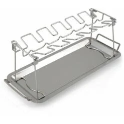 BBQ-Toro Supporto Per Cosce Di Pollo In Acciaio Inox Con Vassoio Di Raccolta Per 12 Cosce