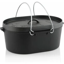 BBQ-Toro Pentola Da Forno Olandese DO10 - Pentola In Ghisa Da 9,3 L, Teglia Da 10 QT