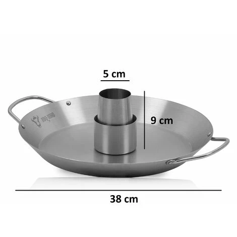BBQ-Toro Griglia Per Pollo In Acciaio Inox Ø 30 Cm Con Contenitore Per Aromi E Vassoio Di Sgocciolamento Porta Pollame 6 BBQ-Toro Griglia Per Pollo In Acciaio Inox Ø 30 Cm Con Contenitore Per Aromi E Vassoio Di Sgocciolamento Porta Pollame - immagine 4
