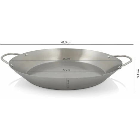 Mahlzeit Padella Per Paella Tradizionale Per 6 Persone Ø 35 Cm Padella In Acciaio Inox Con Manici 5 Mahlzeit Padella Per Paella Tradizionale Per 6 Persone Ø 35 Cm Padella In Acciaio Inox Con Manici - immagine 3