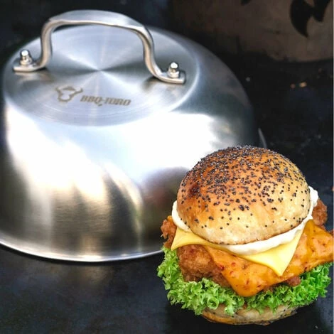 BBQ-Toro Campana Riscaldante In Acciaio Inox (2 Pezzi) Ø 23 Cm Campana Di Servizio, Glosche 4 BBQ-Toro Campana Riscaldante In Acciaio Inox (2 Pezzi) Ø 23 Cm Campana Di Servizio, Glosche - immagine 3