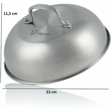 BBQ-Toro Campana Riscaldante In Acciaio Inox (2 Pezzi) Ø 23 Cm Campana Di Servizio, Glosche 5 BBQ-Toro Campana Riscaldante In Acciaio Inox (2 Pezzi) Ø 23 Cm Campana Di Servizio, Glosche - immagine 4