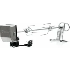 BBQ-Toro Set Di Spiedini In Acciaio Inox Per Grigliate 79 Cm Motore 220V - 240V, 2 Pinze Per Carne