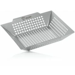 BBQ-Toro Cestello Per Grigliare In Acciaio Inox 30 X 30 X 5,5 Cm Padella Per Grigliare A Gas, Padella Per Grigliare