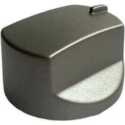 Manopola Fuochi Gas Silver Per Piani Cottura Adatto Per Ariston Hotpoint Indesit C00287314, Innesto 8 (mm) Per Modelli 7HTD640ICEIXHA TD640SICEIXHA TD751SICEIXHA -Barbecue Forniture Negozio 95363332 2