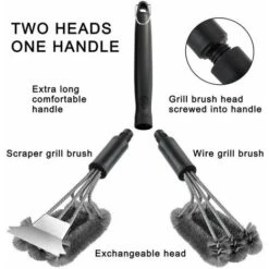 4 Spazzole Per Barbecue Resistenti E Raschietto Con Borsa Per Il Trasporto - Esclusivo Kit Di Pulizia Per Barbecue Con Spazzola Metallica Extra Per Barbecue - Regalo Ideale Per Grigliate -Barbecue Forniture Negozio 95788864 3