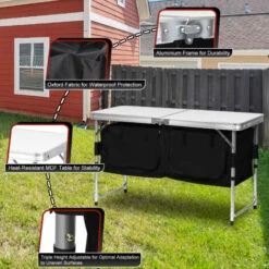 Randaco Cucina Da Campeggio 2 Scomparti 2 Ripiani - Armadio Da Cucina, Cucina Da Campeggio -Barbecue Forniture Negozio 95849615 3