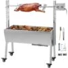 VEVOR Girarrosto BBQ Per Agnello Capacita Da 40kg Senza Lamiera, Griglia A Barbecue Motore Elettrico 25W Con Forchetta Per Arrosto, Forno In Piedi BBQ In Acciaio Inox Con Pedana E Ruote Per Campeggio