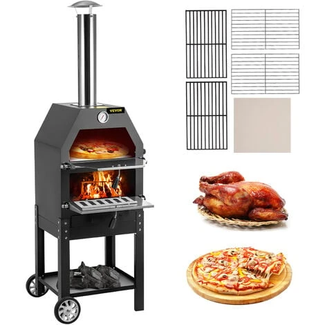 VEVOR Forno A Legna Portatile Per Pizza Barbecue Da Esterno, Forno A Legna Per Pizza Da Esterno Con Pietra E Canna Fumaria Di Facile Spostamento, Forno A Legna Forno A Carbonella Per Pizza Da Esterno 3 VEVOR Forno A Legna Portatile Per Pizza Barbecue Da Esterno, Forno A Legna Per Pizza Da Esterno Con Pietra E Canna Fumaria Di Facile Spostamento, Forno A Legna Forno A Carbonella Per Pizza Da Esterno
