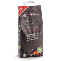 Carbone Di Legna Per Barbecue In Faggio LOTUS GRILL Sacco Da 2,5KG LGBK25