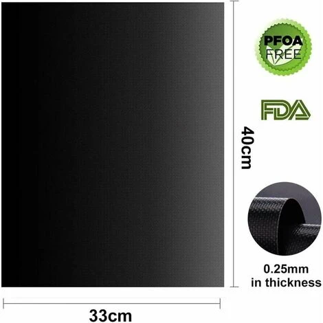 Set Di 5 Tappetini Da Forno Bbq Griglia Per Barbecue Piastra Da Forno Teglia Da Forno 40 33 Cm Per Barbecue Gas Carbone Elettrico 100% Antiaderente 4 Set Di 5 Tappetini Da Forno Bbq Griglia Per Barbecue Piastra Da Forno Teglia Da Forno 40 33 Cm Per Barbecue Gas Carbone Elettrico 100% Antiaderente - immagine 2