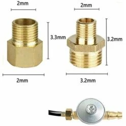 Adattatore Del Gas Adattatore Del Tubo Flessibile Del Gas In Rame Adattatore Di Connessione Della Bombola Del Gas 2 Pezzi -Barbecue Forniture Negozio 97875546 5