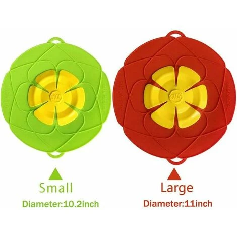 Coperchio A Prova Di Fuoriuscita, Coperchio A Prova Di Fuoriuscita, Utensile Da Cucina Multifunzione Da 10,2 Pollici + 11 Pollici 4 Coperchio A Prova Di Fuoriuscita, Coperchio A Prova Di Fuoriuscita, Utensile Da Cucina Multifunzione Da 10,2 Pollici + 11 Pollici - immagine 2